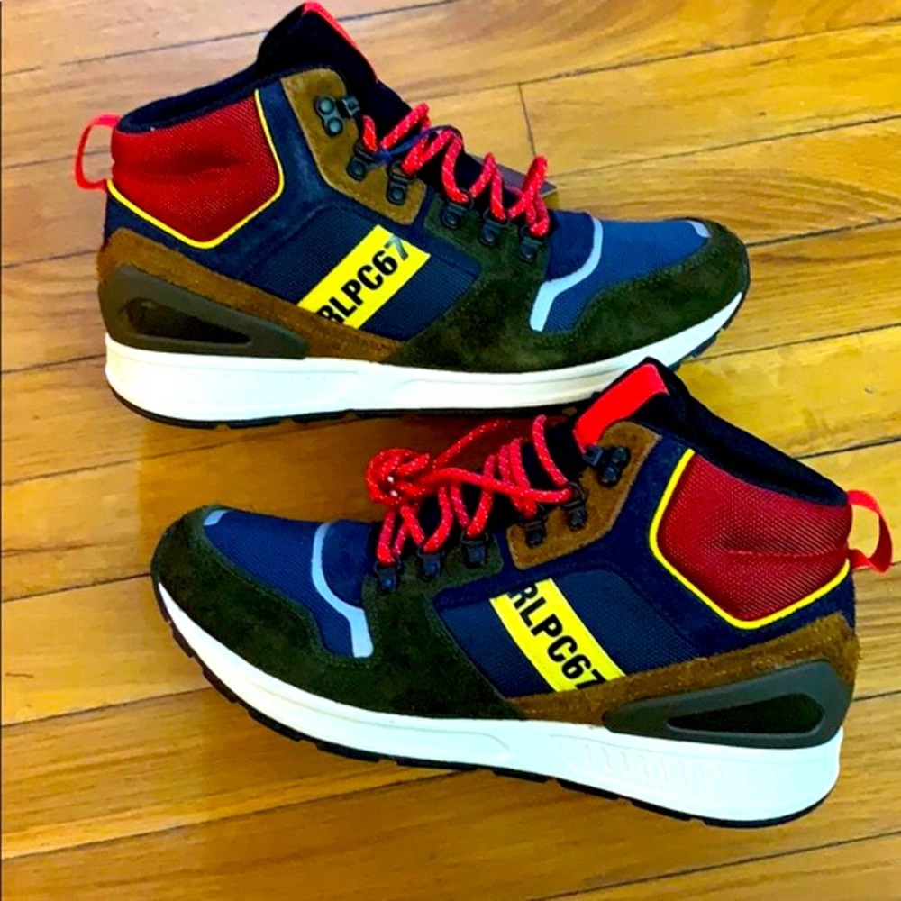 Ralph Lauren Polo Club RLPC 67 Train 100 Mid Sneakers Boots Mens Shoes Size 8.5